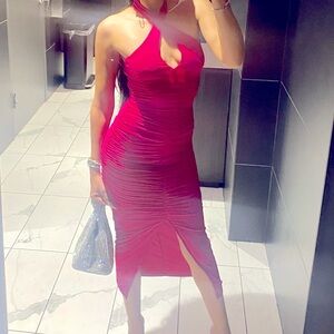 Hot pink dress